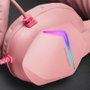 Mars Gaming MH122 Auriculares Gaming Rosa con Jack 3.5mm y USB